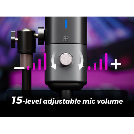 NearStream AM25X Micrófono Condensador XLR USB con Cancelación de Ruido y Soporte de Escritorio