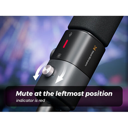 NearStream AM25X Micrófono Condensador XLR USB con Cancelación de Ruido y Soporte de Escritorio