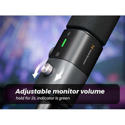 NearStream AM25X Micrófono Condensador XLR USB con Cancelación de Ruido y Soporte de Escritorio