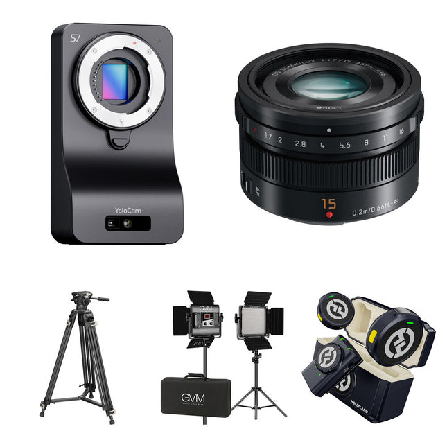 YoloLiv YoloCam S7 Cámara de Streaming con Lente Leica 15mm f1.7 UHD 4K60 Kit Creativo