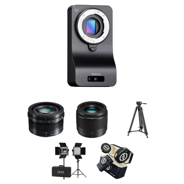 YoloLiv YoloCam S7 Cámara Streaming Doble Lente 15mm y 25mm f1.7 Kit Completo Creator