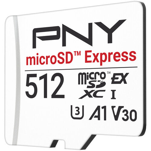 PNY 512GB microSD Express Tarjeta de Memoria UHS-I U3 890MB/s Lectura