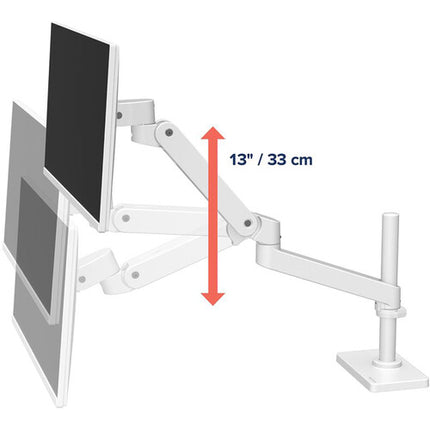 Ergotron LX Pro Brazo para Escritorio con Poste Alto Soporta Pantallas hasta 34" 22 lb Blanco