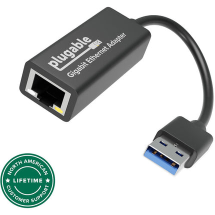 Adaptador Plugable USB-A 3.0 a Ethernet Gigabit RJ45 700 MB/s