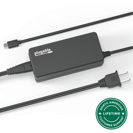 Plugable Cargador USB Type-C 60W Power Delivery 2.0 con Cable AC desmontable