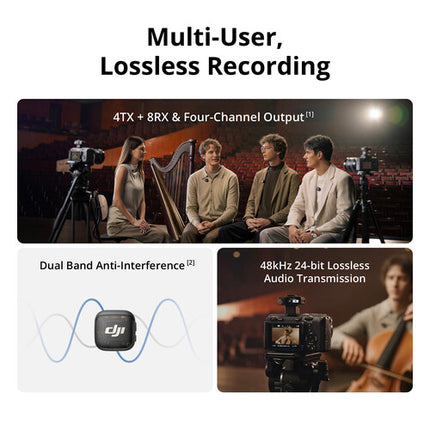 DJI Mic 3 Sistema Micrófono Inalámbrico Compacto con Alcance 400m y Grabación 32-Bit