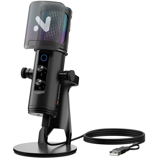 NearStream AM35U Micrófono Condensador USB Cardioide con Filtro Pop y Soporte Escritorio
