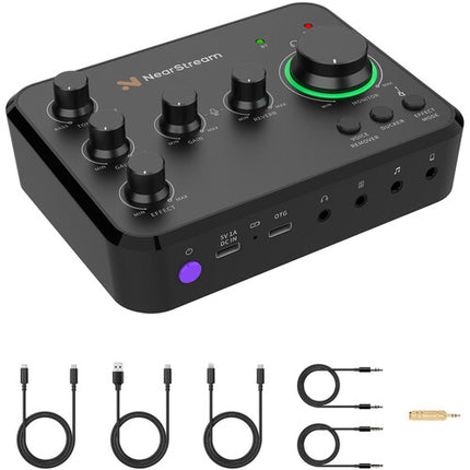 NearStream Nearity AMIX20B Interfaz de Audio USB-C con Phantom 48V y Monitor Directo
