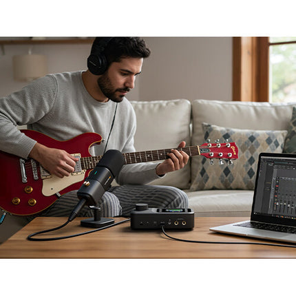 NearStream AMIX40U Interfaz de Audio USB-C Bluetooth 2 Preamplificadores 48V Phantom