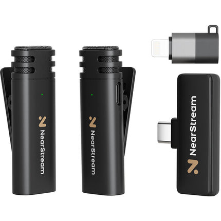 NearStream AWM10T Micrófono Lavalier Inalámbrico 2 Personas 32.8ft USB-C
