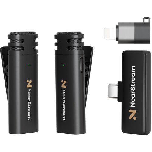 NearStream AWM10T Micrófono Lavalier Inalámbrico 2 Personas 32.8ft USB-C