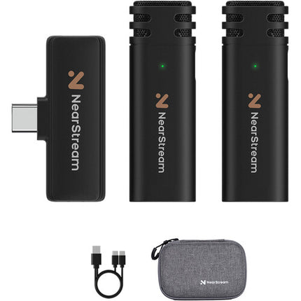 NearStream AWM10T Micrófono Lavalier Inalámbrico 2 Personas 32.8ft USB-C