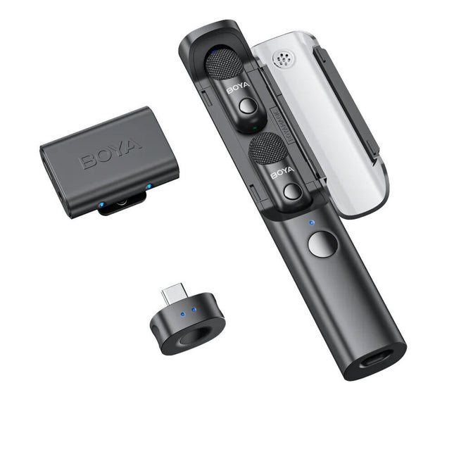 BOYA Magic Sistema Micrófono Inalámbrico Doble 2.4 GHz 30 Horas Batería 100 m Alcance
