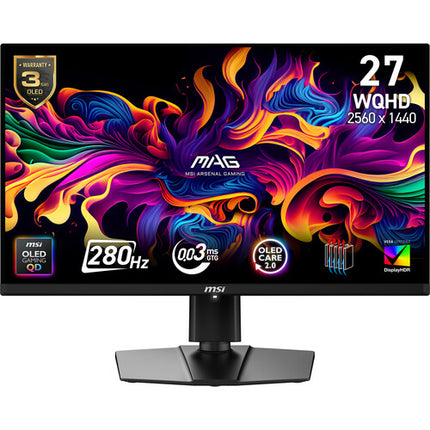 MSI MAG 271QP Monitor Gaming 26.5" QD-OLED QHD 280Hz HDR Negro