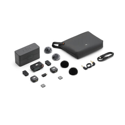 DJI Mic 3 sistema inalámbrico compacto para 2 personas micrófonos clip-on y receptor AMOLED