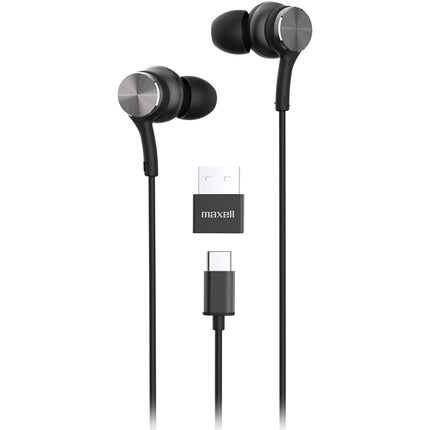 Maxell Fusion X Auriculares In Ear USB-C con Microfono y DAC Negro