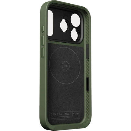 Funda Moment para cámara iPhone 17 Pro Olive con protección AirFlex y SmartAlign
