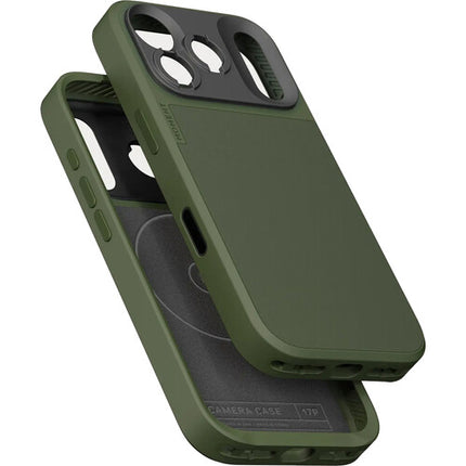Funda Moment para cámara iPhone 17 Pro Olive con protección AirFlex y SmartAlign