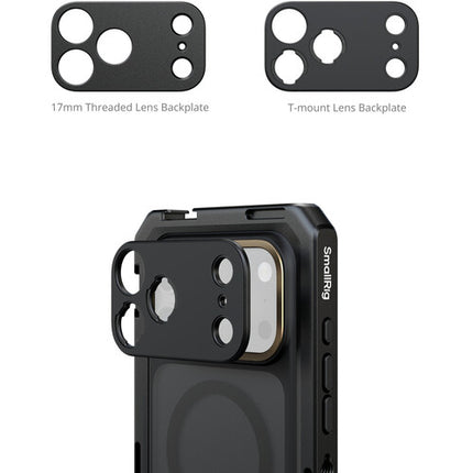 SmallRig Mobile Video Cage para iPhone 17 Pro Max con Bumper TPU y Montura 17mm