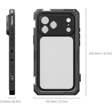 SmallRig Jaula de Video para iPhone 17 Pro Edición Básica con Parachoques TPU y Montura para Lente 17mm