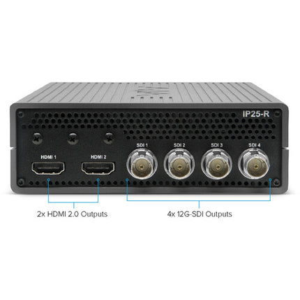 AJA IP25-R Convertidor SMPTE ST 2110 a 12G-SDI HDMI 4K60 HDR Passthrough