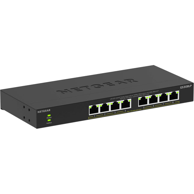 Netgear GS308LP Switch 8 Puertos Gigabit Ethernet 16 Gb/s No Gestionado PoE+