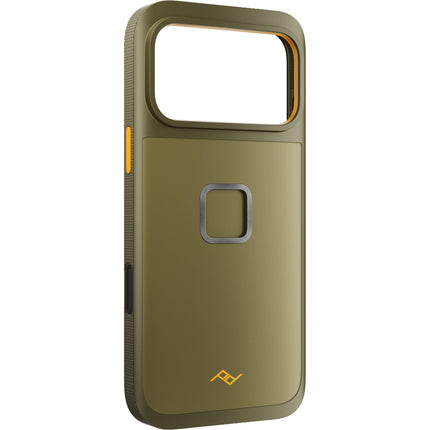 Peak Design Mobile GNAR Funda para iPhone 17 Pro Max Verde con Bumper y Conector SlimLink