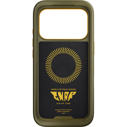 Funda Peak Design Mobile GNAR para iPhone 17 Pro Verde Kelp con Conector SlimLink Magnético
