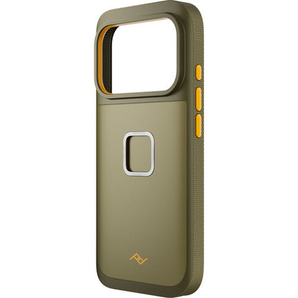Funda Peak Design Mobile GNAR para iPhone 17 Pro Verde Kelp con Conector SlimLink Magnético