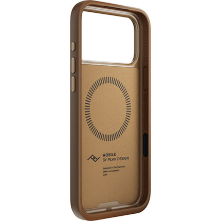 Peak Design Funda Everyday para iPhone 17 Pro Max Tan Piel Vegana Durable