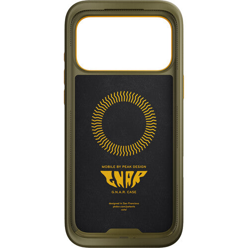 Peak Design Mobile GNAR Funda para iPhone 17 Pro Max Verde con Bumper y Conector SlimLink