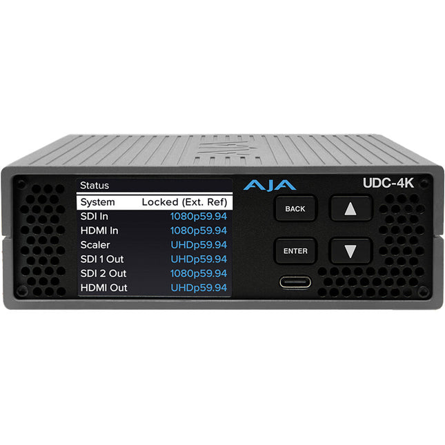 AJA UDC-4K Mini-Convertidor de video 4K60 12G-SDI HDMI 2.0 HDR