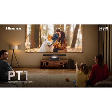 Hisense PT1 Proyector UHD 4K Triple-Láser 2500 Lúmenes Ultra Corta Distancia