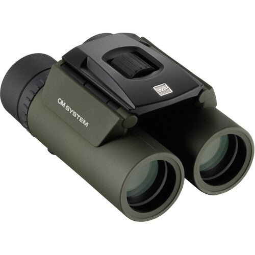 OM SYSTEM 8x25 WP II Binoculares Verdes Prismas BAK4 6.2° Ángulo de Visión