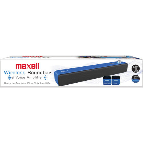 Maxell Barra de Sonido Portátil 2 Canales Bluetooth Micrófono Inalámbrico Estuche de Viaje