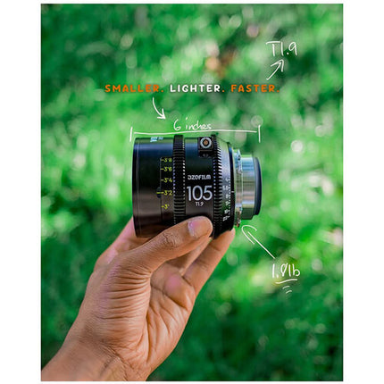 DZOFilm Vespid2 35mm T1.9 Objetivo Prime Full Frame Apertura T22