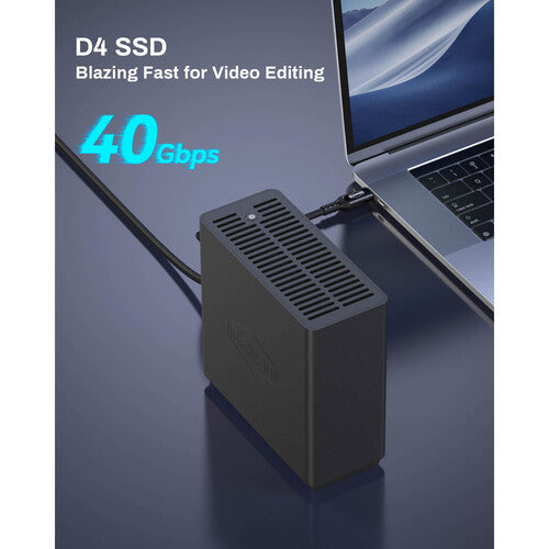 TerraMaster D4 SSD 4 Bahías M.2 Caja USB4 40 Gb/s Velocidad 3257 MB/s