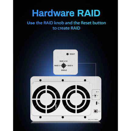 TerraMaster D5-310 Caja RAID HDD 5 Bahías SATA USB 3.2 Gen 1 248 MB/s