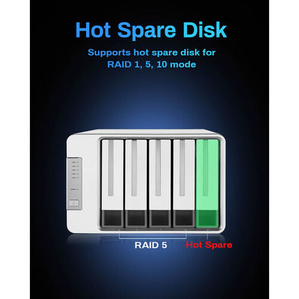 TerraMaster D5-310 Caja RAID HDD 5 Bahías SATA USB 3.2 Gen 1 248 MB/s