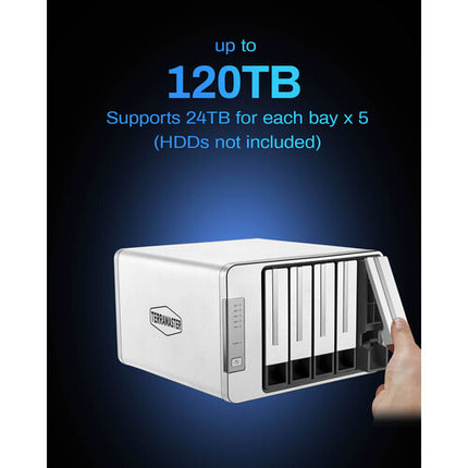 TerraMaster D5-310 Caja RAID HDD 5 Bahías SATA USB 3.2 Gen 1 248 MB/s
