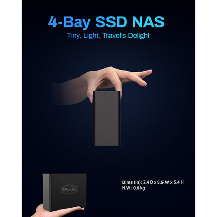 TerraMaster F4 SSD 4-Bahías NAS con CPU Intel N95 3.4 GHz y 8GB DDR5 RAM