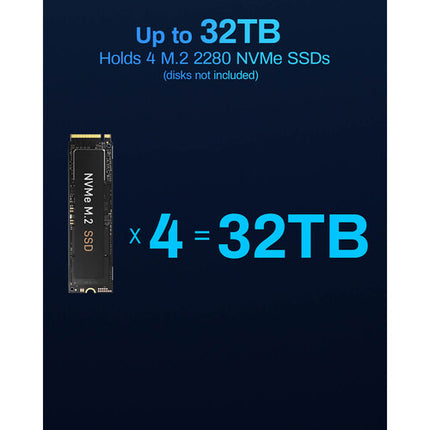 TerraMaster F4 SSD 4-Bahías NAS con CPU Intel N95 3.4 GHz y 8GB DDR5 RAM