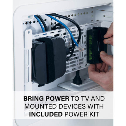 SANUS SA-IWB9KIT-W1 Caja empotrable para TV 9" con suministro eléctrico y anillo de recorte