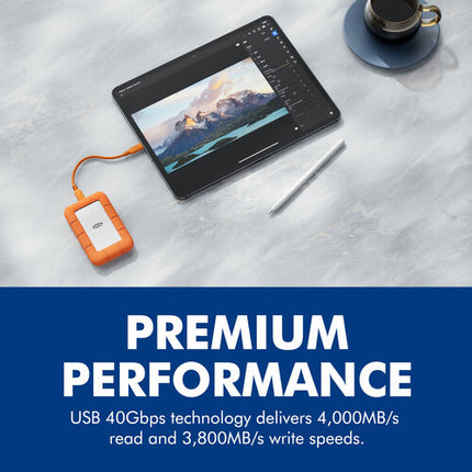 LaCie 4TB Rugged SSD4 USB4 Disco Duro Externo 4000 MB/s Resistente