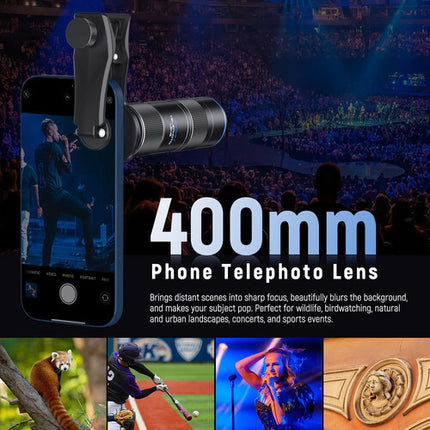 Neewer LS-78 Lente Telefoto para Móvil 400mm con Clip de 17mm