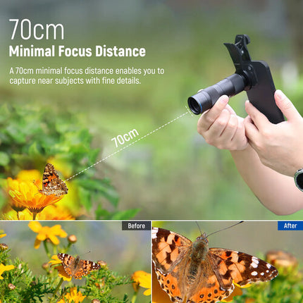 Neewer LS-78 Lente Telefoto para Móvil 400mm con Clip de 17mm