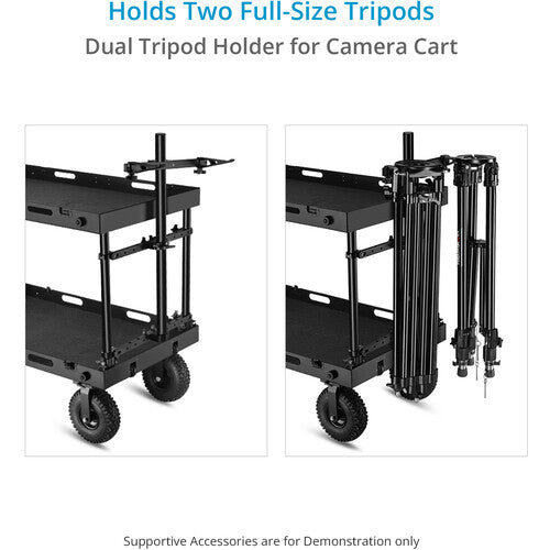 Proaim Dual Tripod Holder soporte para dos tripodes carga 110 lb aluminio ajustable