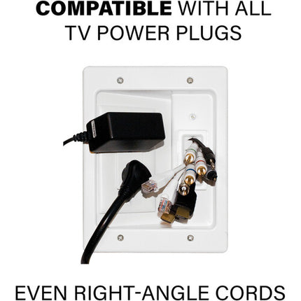 SANUS Kit de Gestión de Energía y Cables para TV y Barra de Sonido con 3 Tomas 120V Integradas
