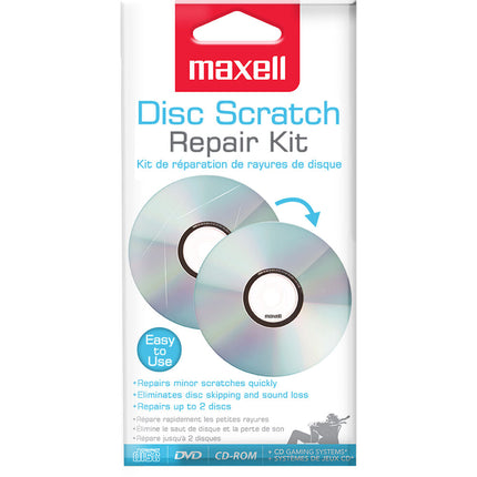 Maxell QDR-2 Kit Reparador Discos CDs DVDs Juegos Repara 2 Unidades