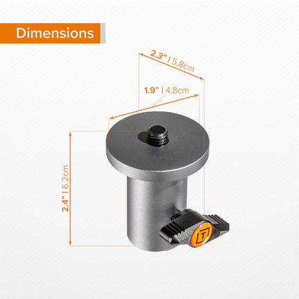 Tether Tools Rock Solid Baby Ballhead Adapter Soporte Metal 55 lb Ajuste Sin Herramientas